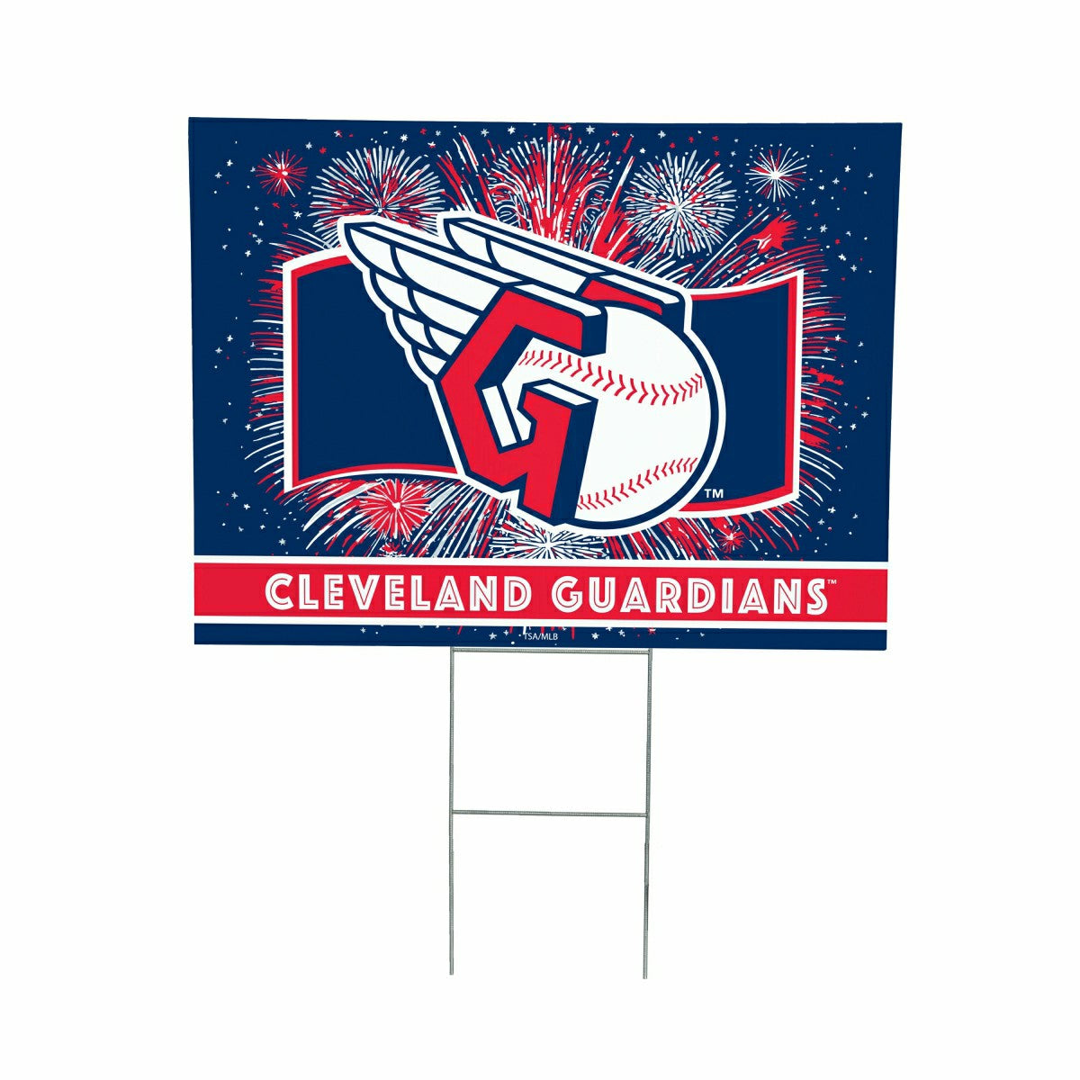 Cleveland Guardians Yard Sign, Patriotic, MLB, Home