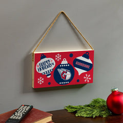 Cleveland Guardians Holiday Wood Wall Sign, 6x11, MLB, Home