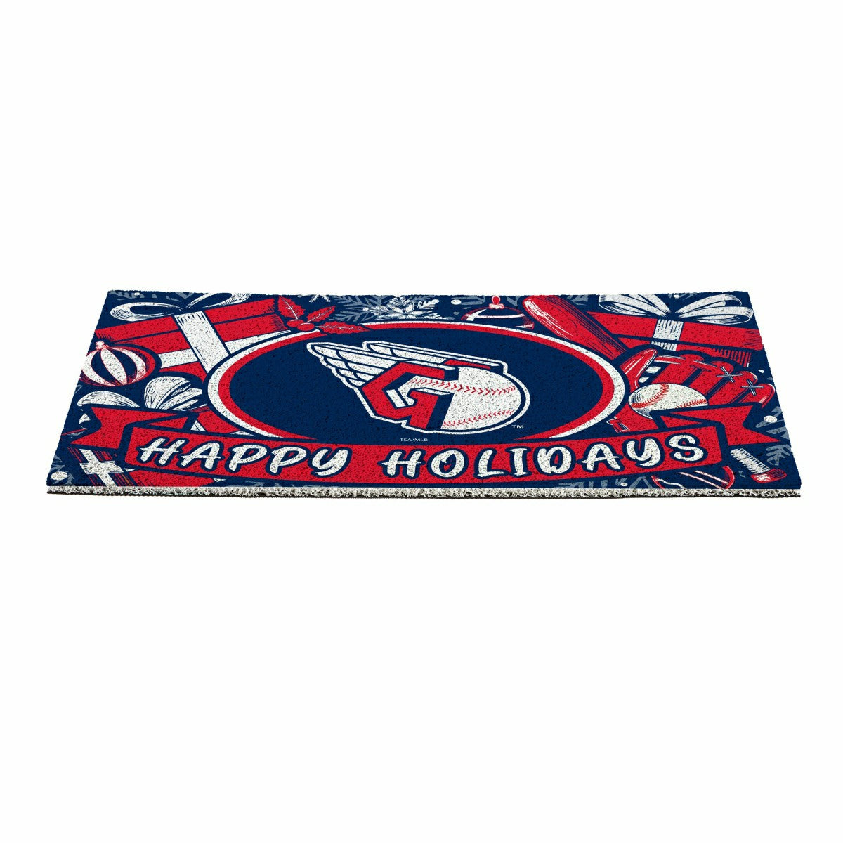 Cleveland Guardians Holiday PVC Mat, 28"x16", MLB