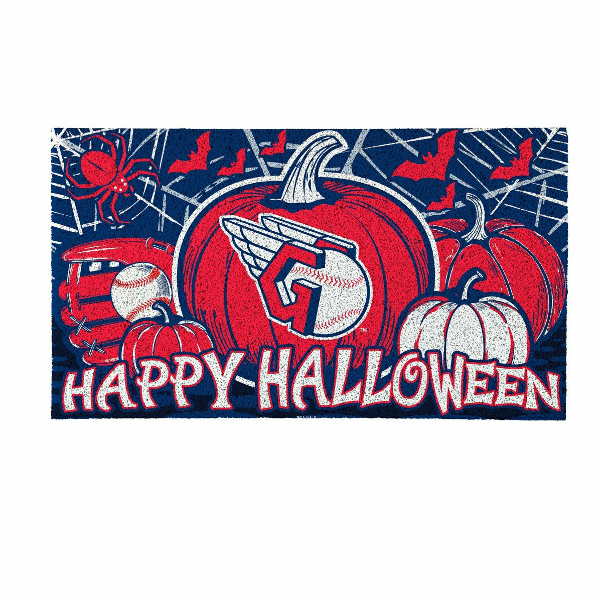 Cleveland Guardians Halloween PVC Mat, 28"x16", MLB