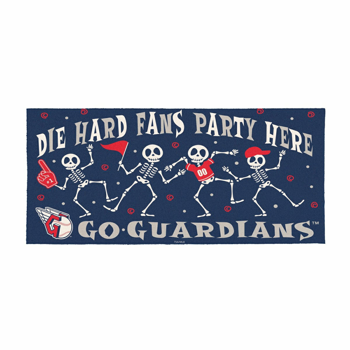Cleveland Guardians Flocked Coir Halloween Sassafras Switch Mat, 22"x1, MLB