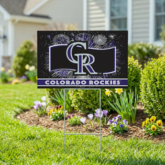 Colorado Rockies Yard Sign, Patriotic, MLB, Home