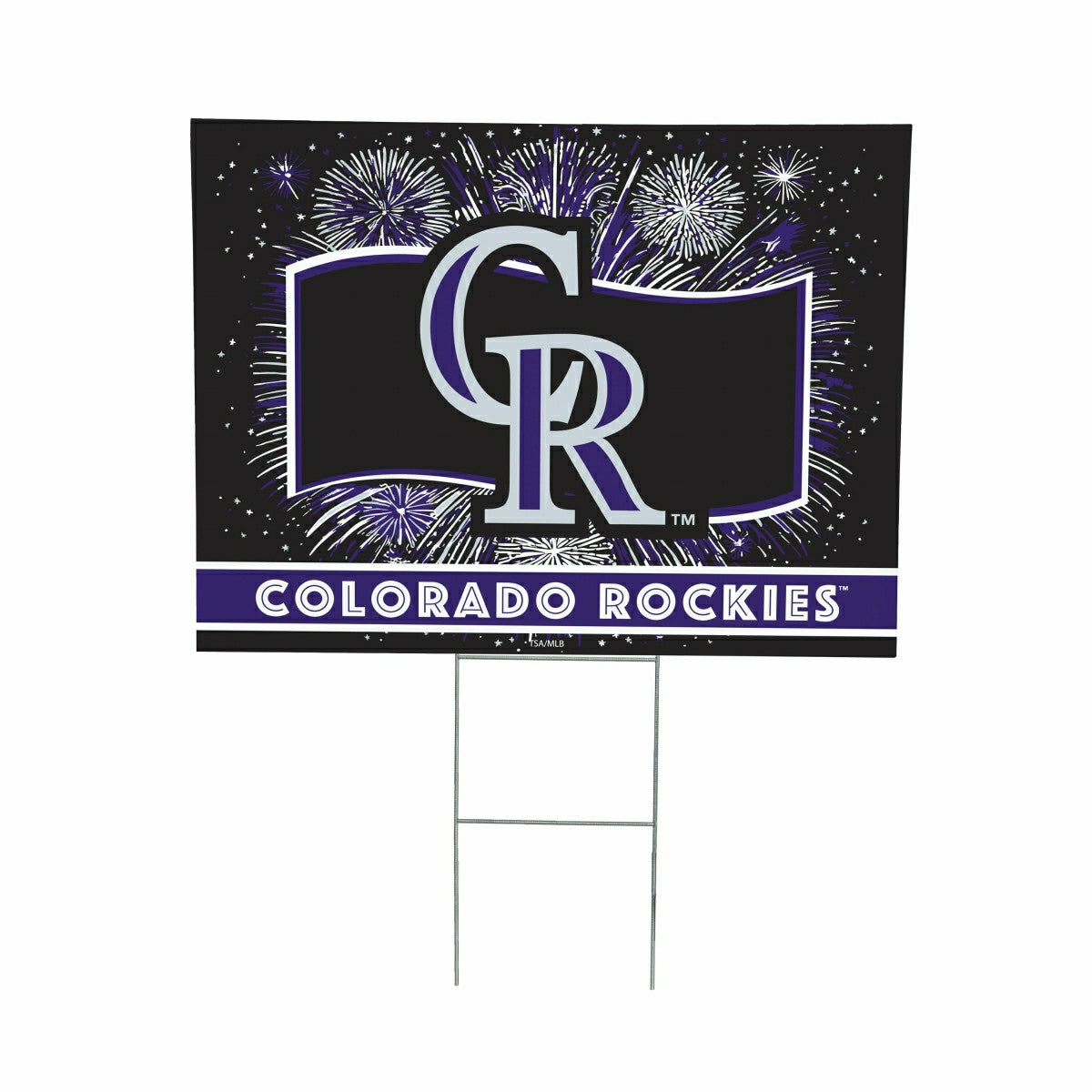 Colorado Rockies Yard Sign, Patriotic, MLB, Home