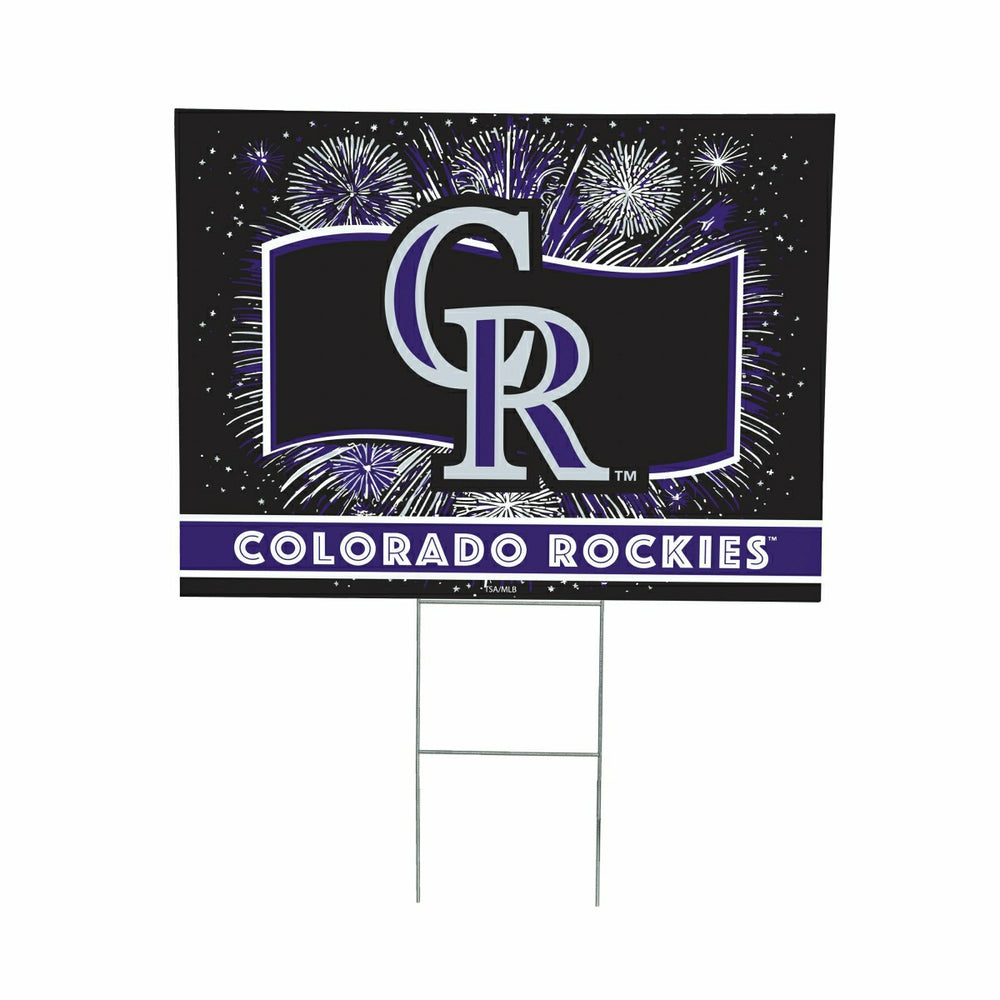 Colorado Rockies Yard Sign, Patriotic, MLB, Home
