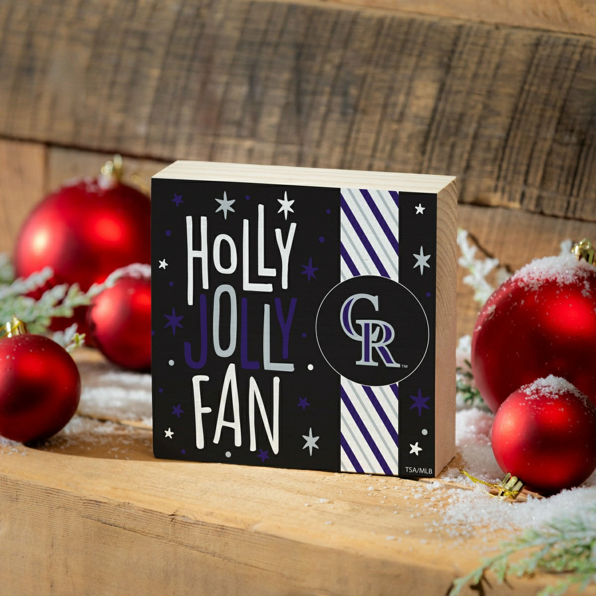 Colorado Rockies Block, Holiday, 6x6, MLB, Home
