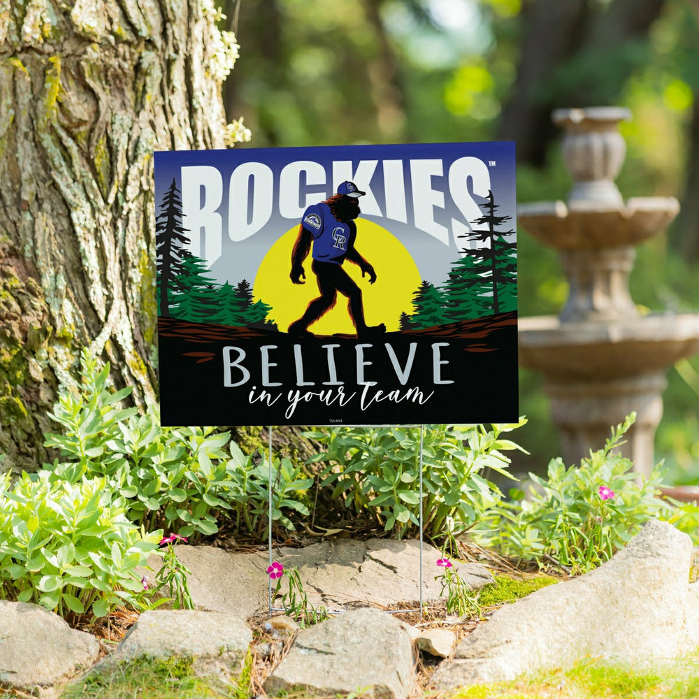 Colorado Rockies Yard Sign, Bigfoot, MLB, Home