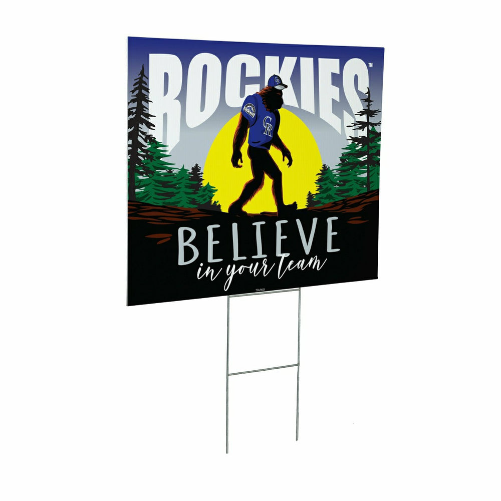 Colorado Rockies Yard Sign, Bigfoot, MLB, Home