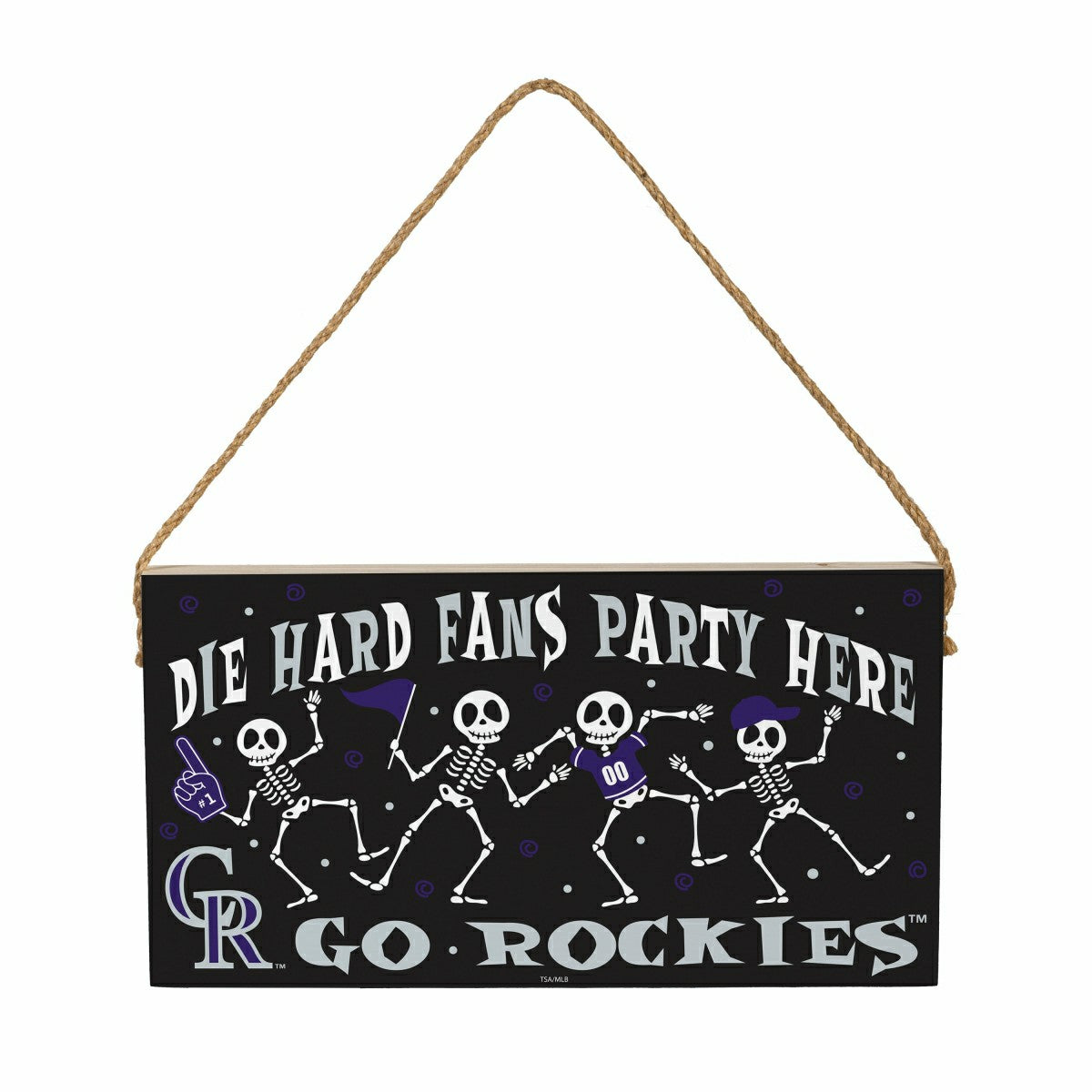 Colorado Rockies Halloween Wood Wall Sign, 6x11, MLB, Home