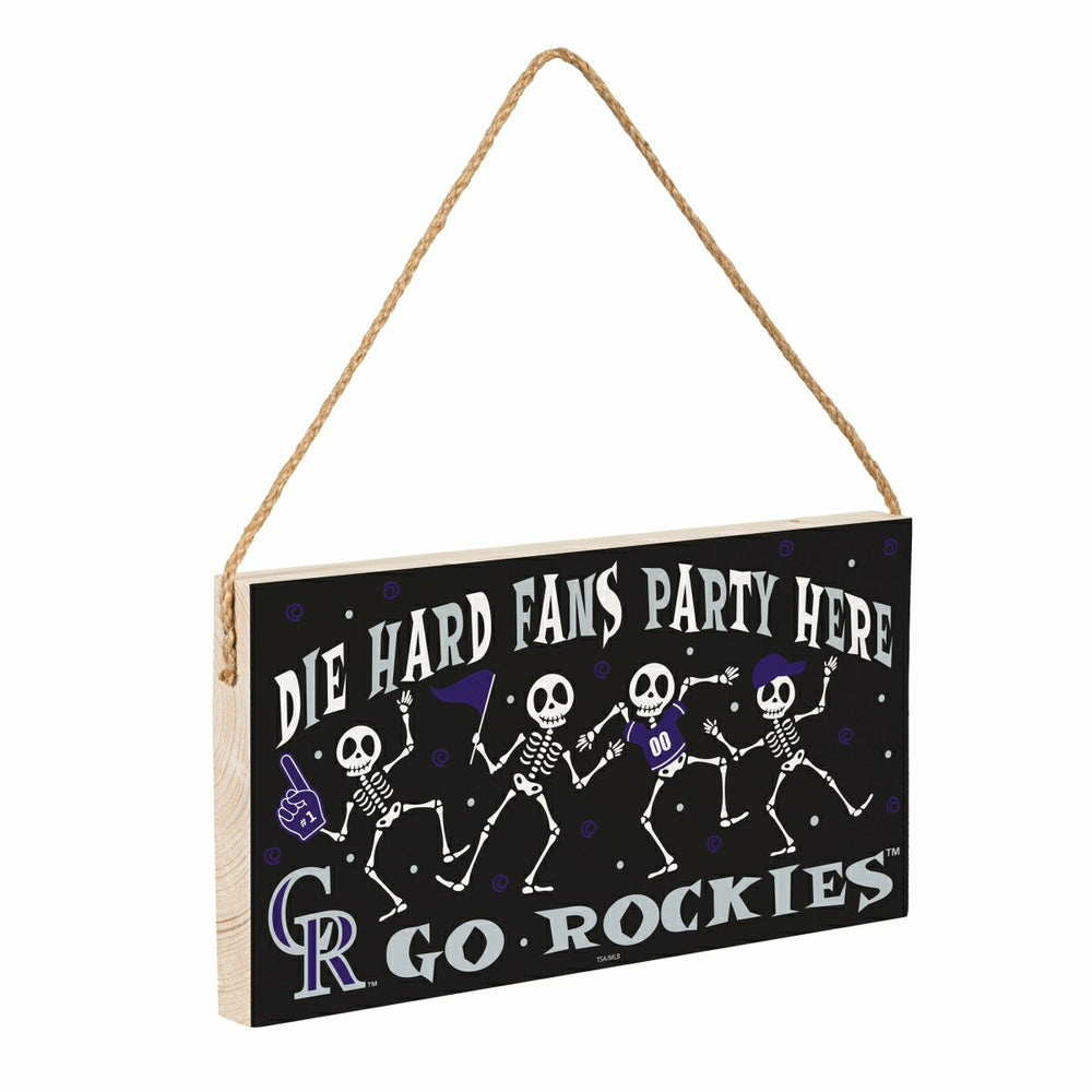 Colorado Rockies Halloween Wood Wall Sign, 6x11, MLB, Home