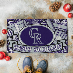 Colorado Rockies Holiday PVC Mat, 28"x16", MLB