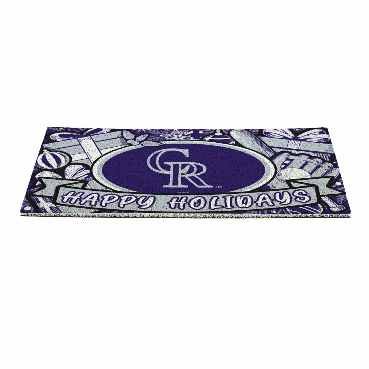 Colorado Rockies Holiday PVC Mat, 28"x16", MLB