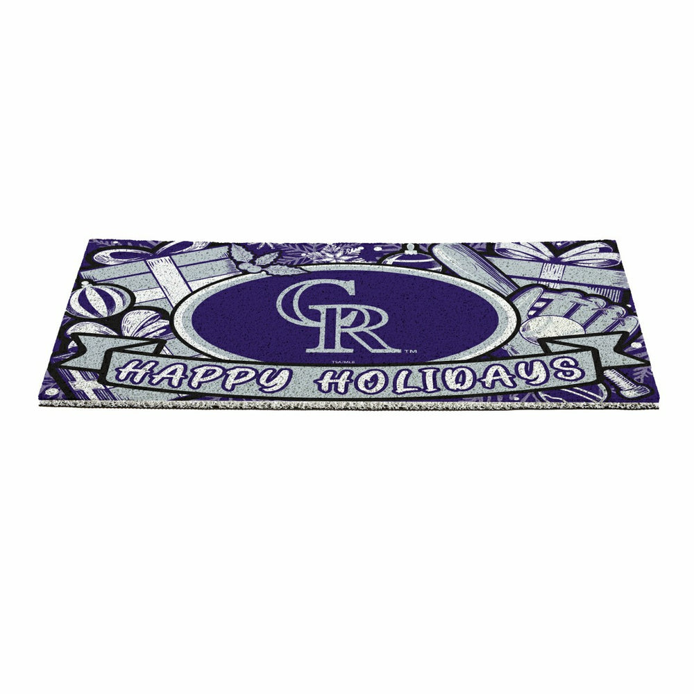 Colorado Rockies Holiday PVC Mat, 28"x16", MLB
