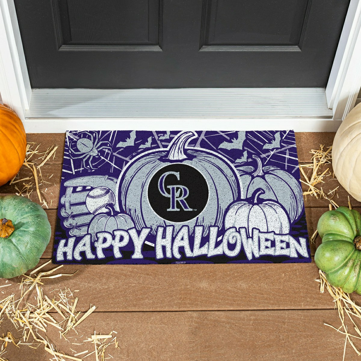 Colorado Rockies Halloween PVC Mat, 28"x16", MLB