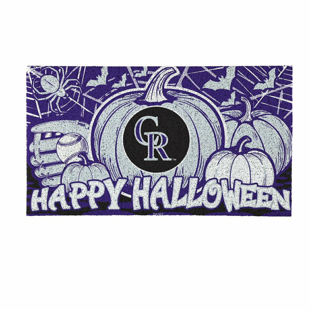 Colorado Rockies Halloween PVC Mat, 28"x16", MLB