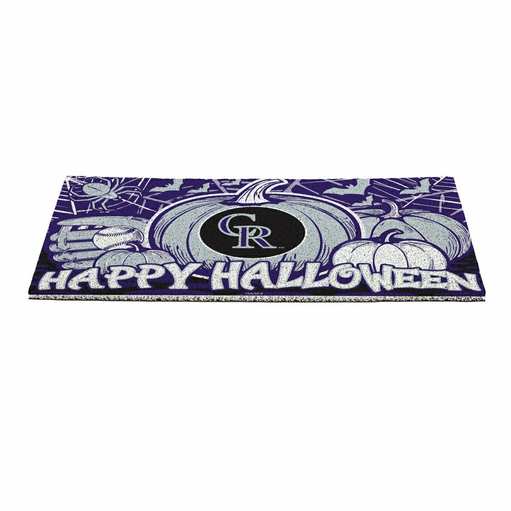 Colorado Rockies Halloween PVC Mat, 28"x16", MLB