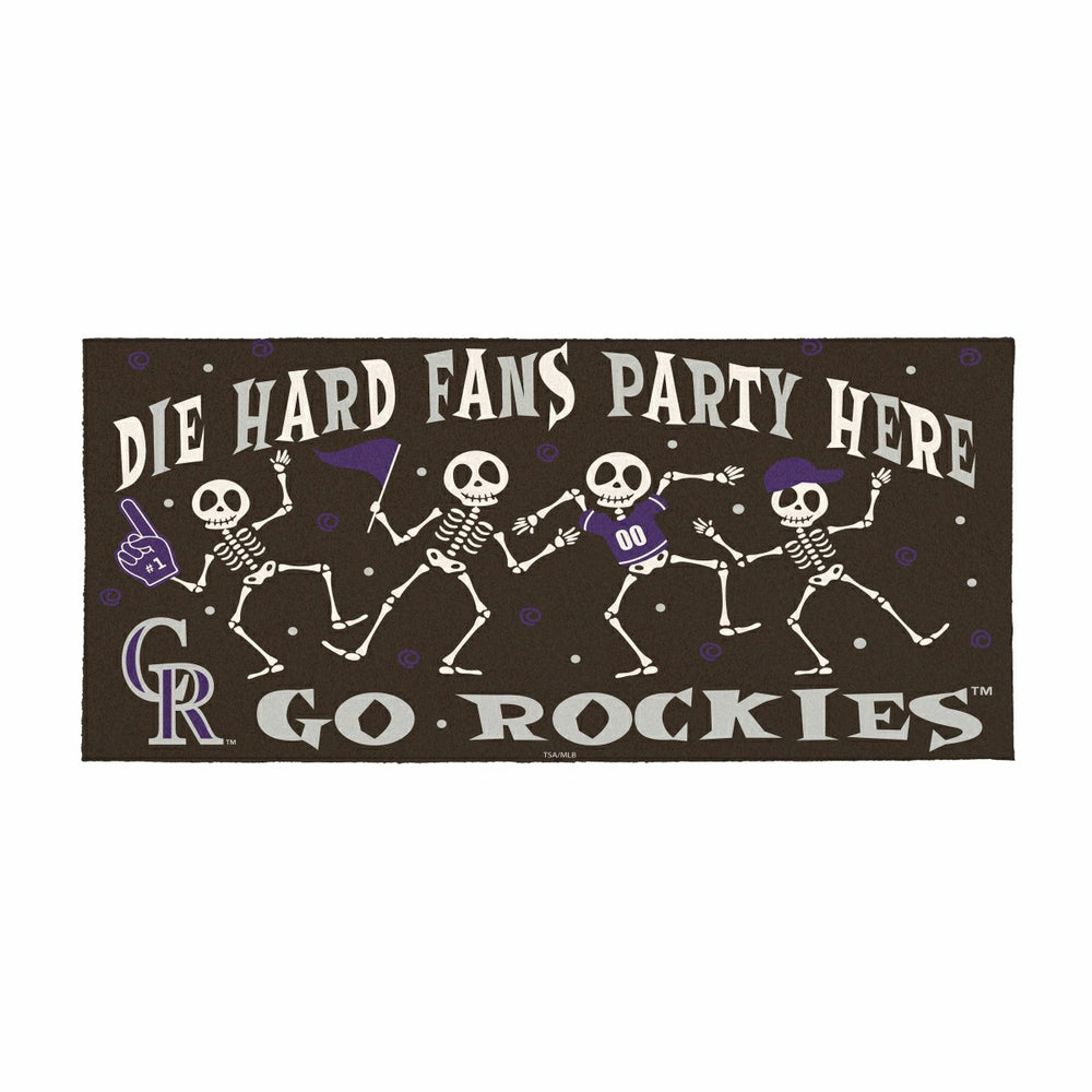 Colorado Rockies Flocked Coir Halloween Sassafras Switch Mat, 22"x10", MLB