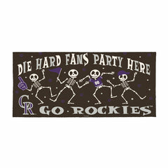 Colorado Rockies Flocked Coir Halloween Sassafras Switch Mat, 22"x10", MLB