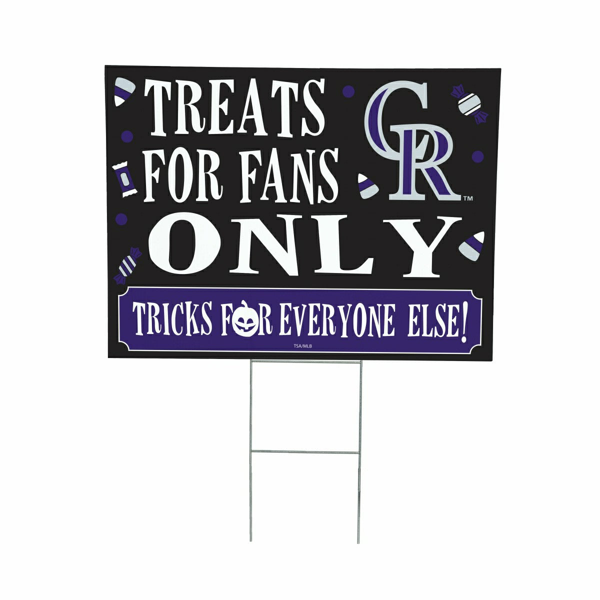 Colorado Rockies Yard Sign, Halloween Treats for Fans, MLB, Home