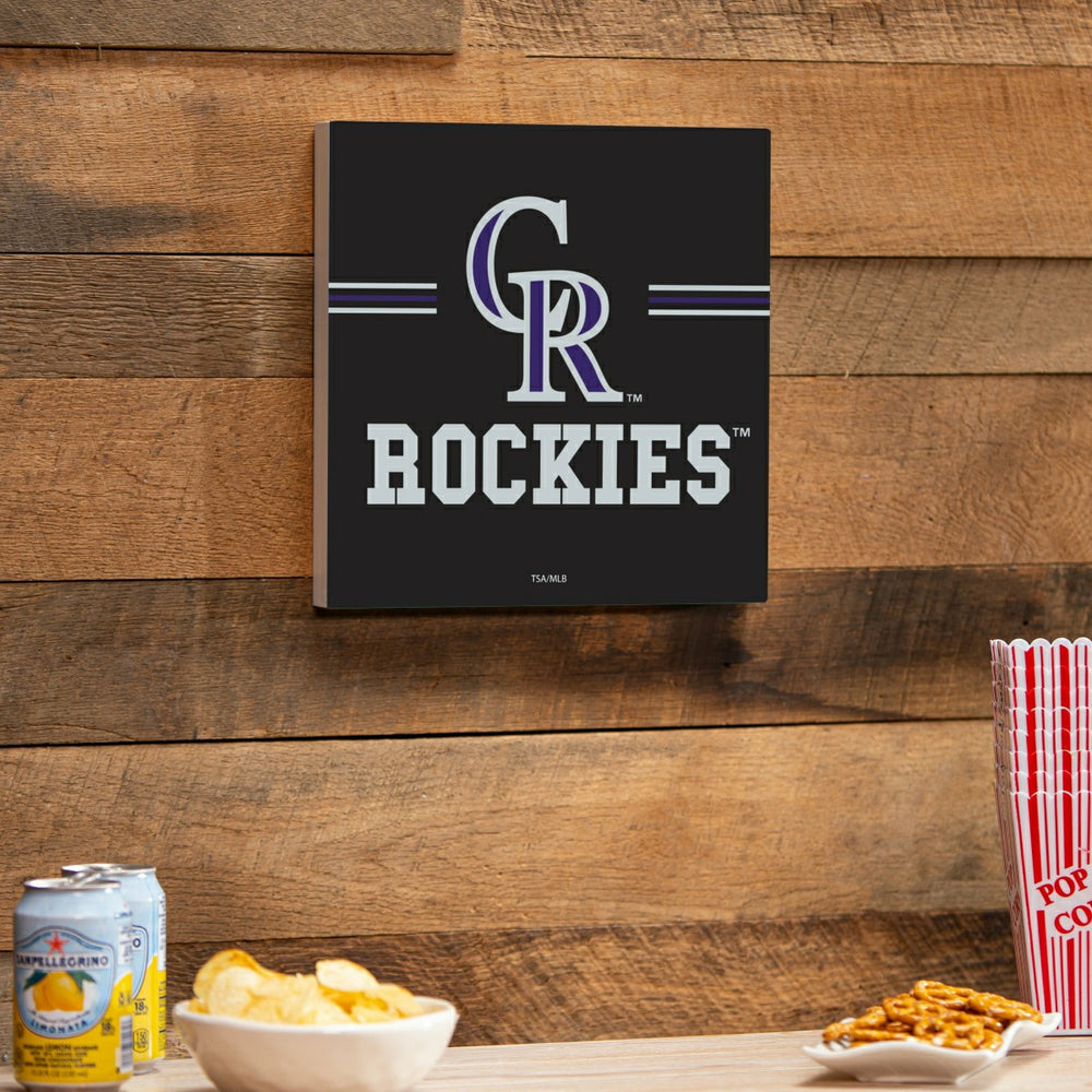 Colorado Rockies Wood Wall Sign, 12x12, MLB, Home