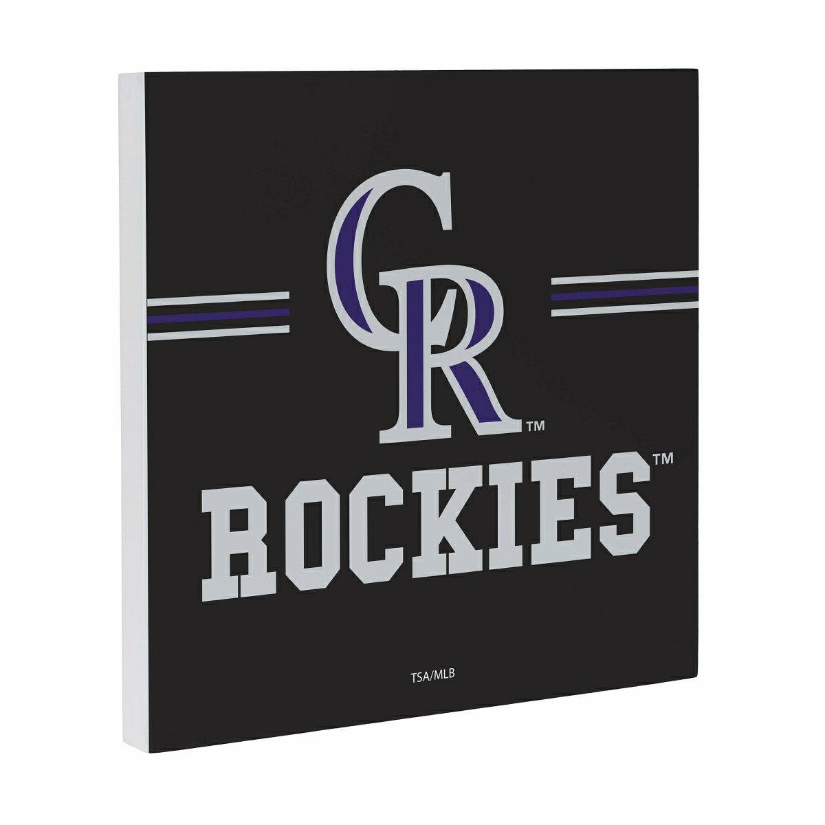 Colorado Rockies Wood Wall Sign, 12x12, MLB, Home