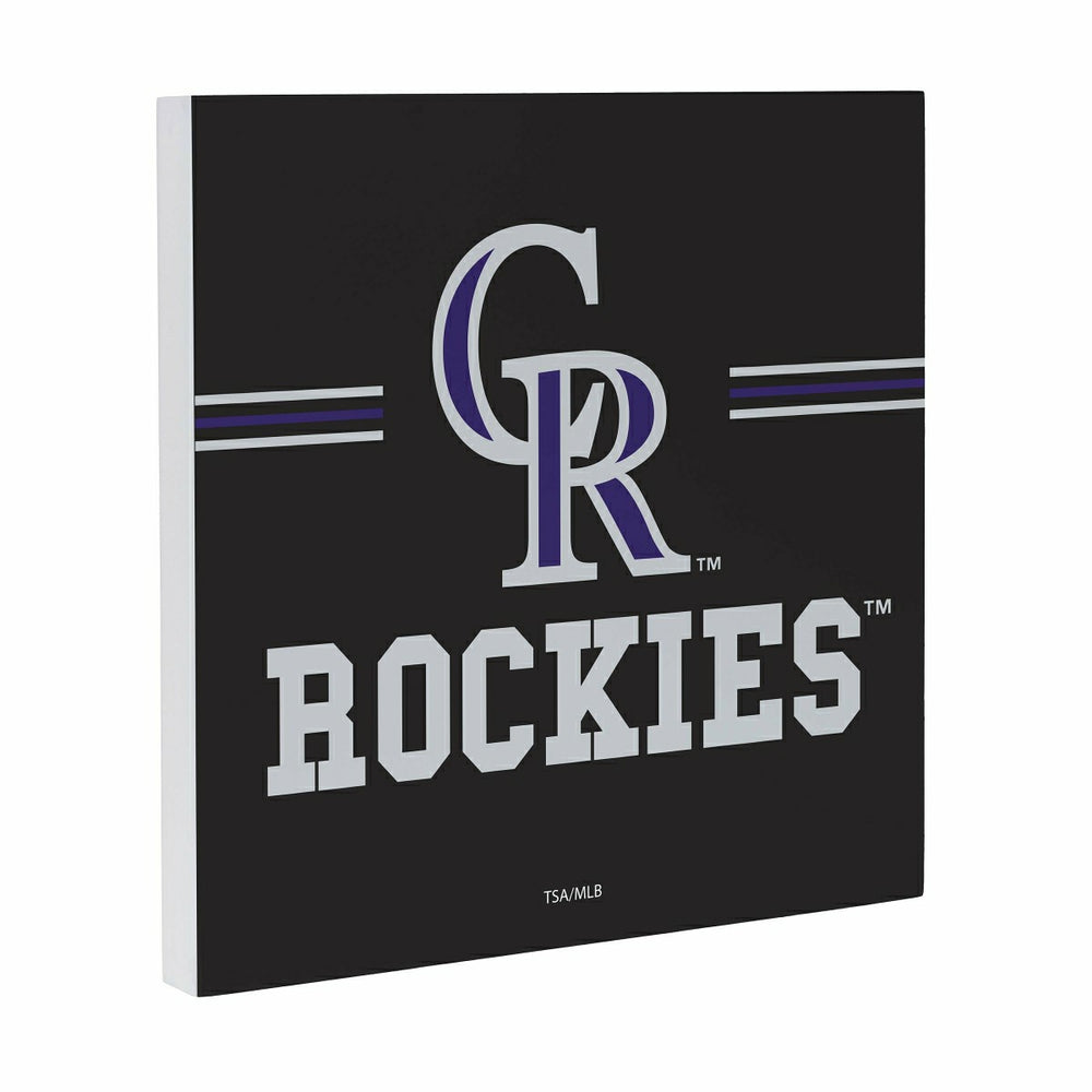 Colorado Rockies Wood Wall Sign, 12x12, MLB, Home