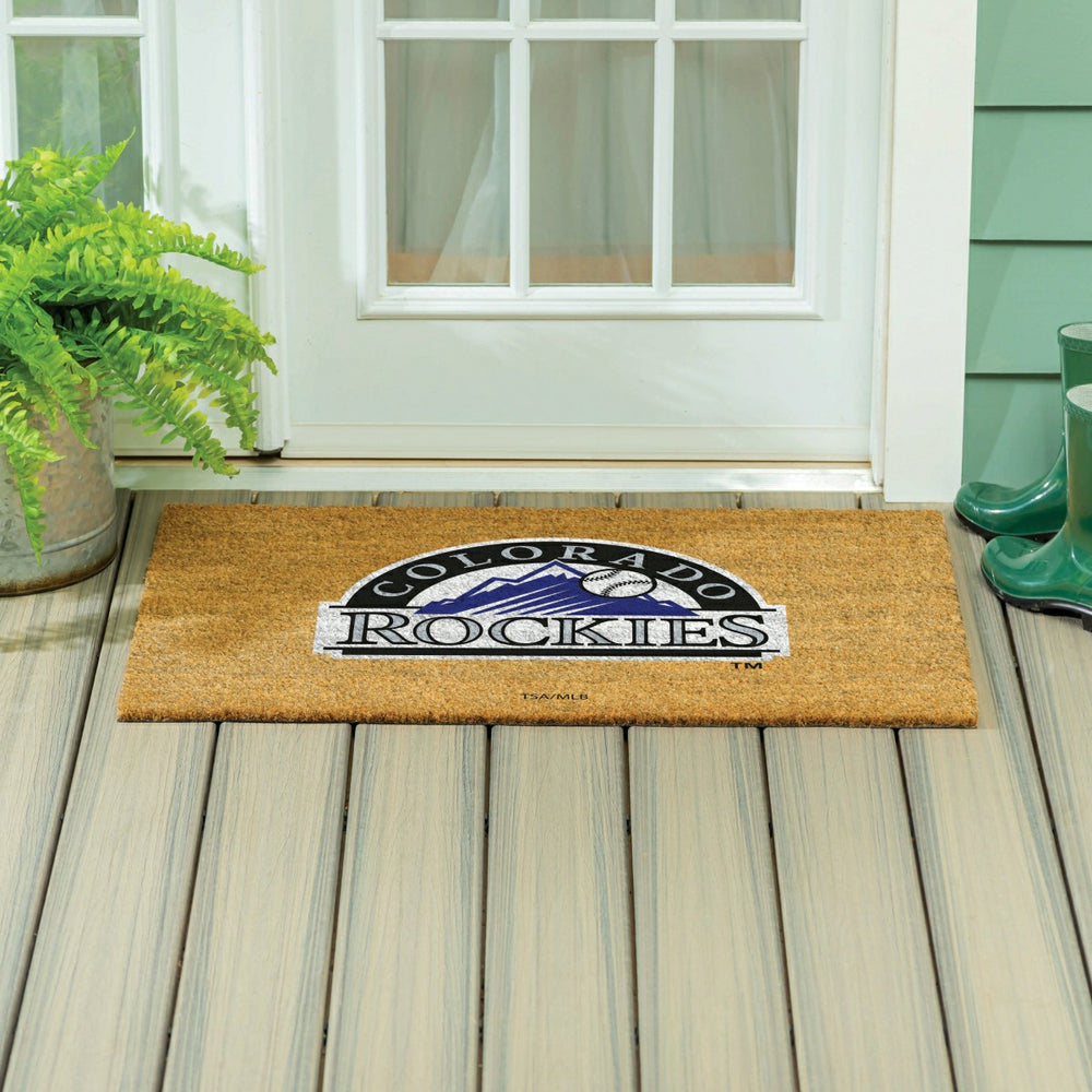 Colorado Rockies Large Full Color Coir Mat, 36"x24", MLB