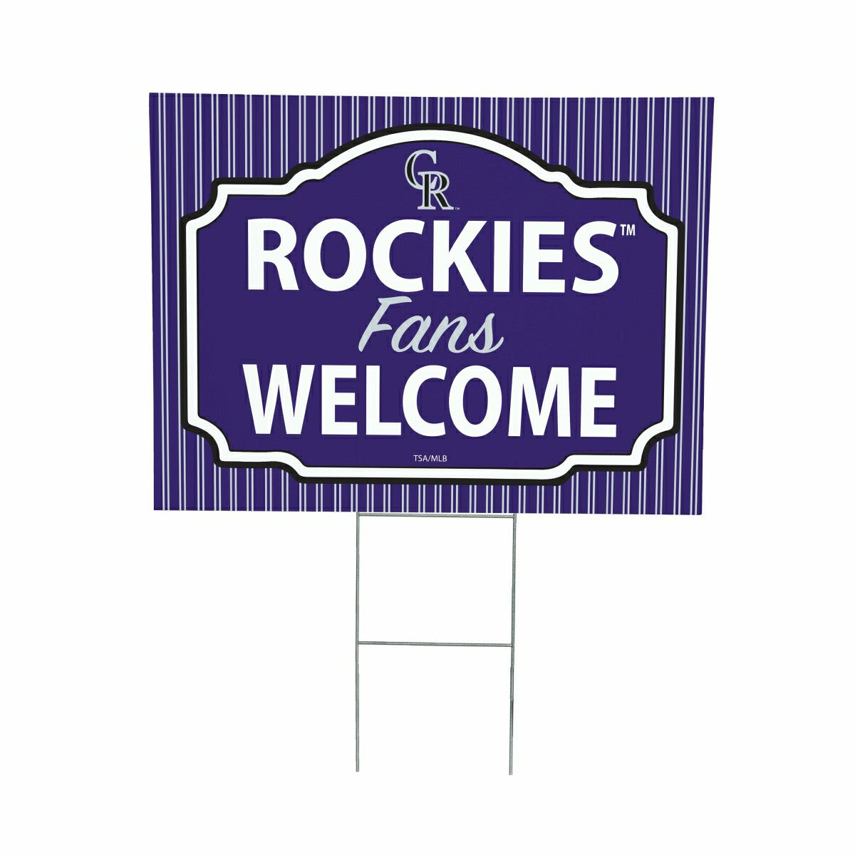 Colorado Rockies Coroplast Yard Sign, "Fans Welcome", MLB, Home