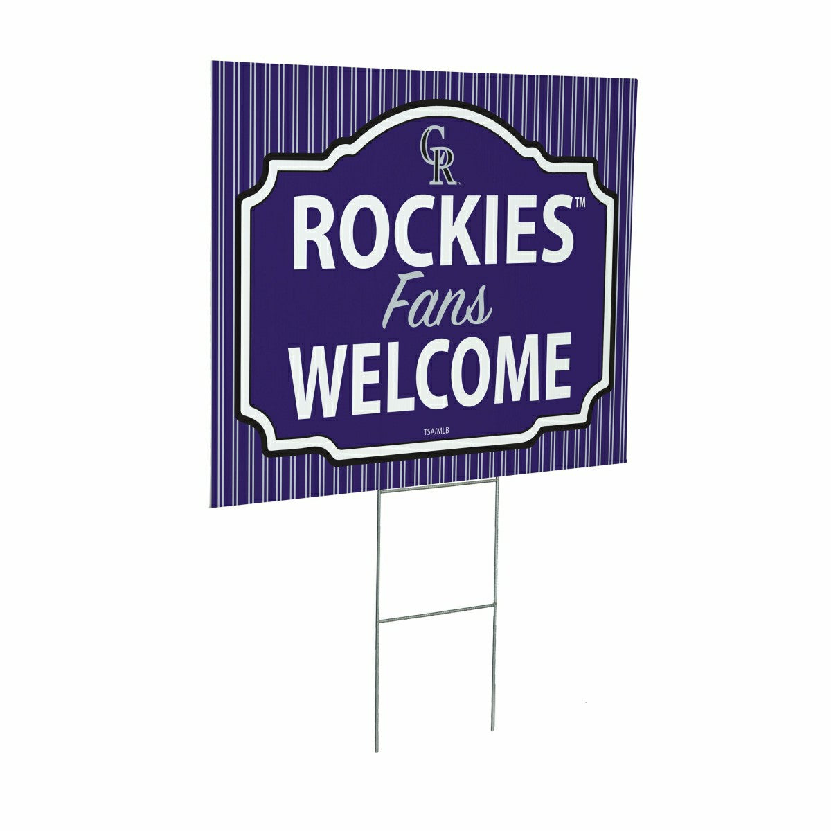 Colorado Rockies Coroplast Yard Sign, "Fans Welcome", MLB, Home