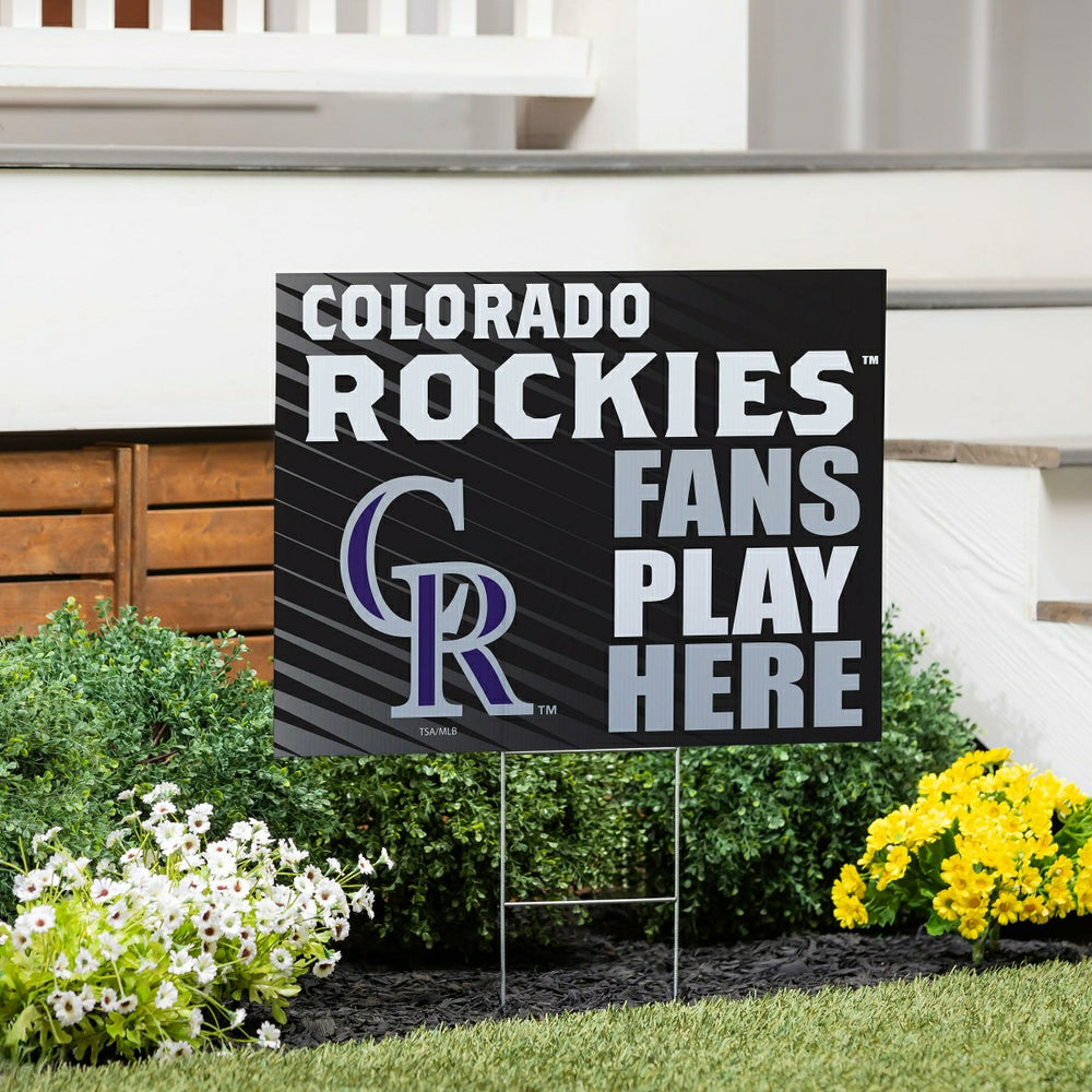 Colorado Rockies Coroplast Yard Sign "Fans Play Here", MLB, Home