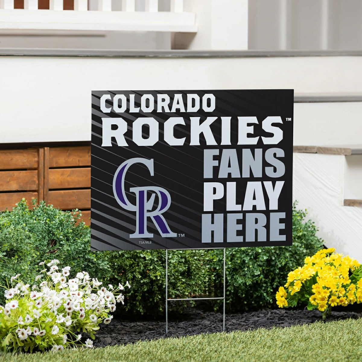Colorado Rockies Coroplast Yard Sign "Fans Play Here", MLB, Home