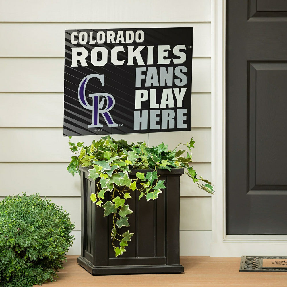 Colorado Rockies Coroplast Yard Sign "Fans Play Here", MLB, Home