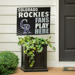 Colorado Rockies Coroplast Yard Sign "Fans Play Here", MLB, Home