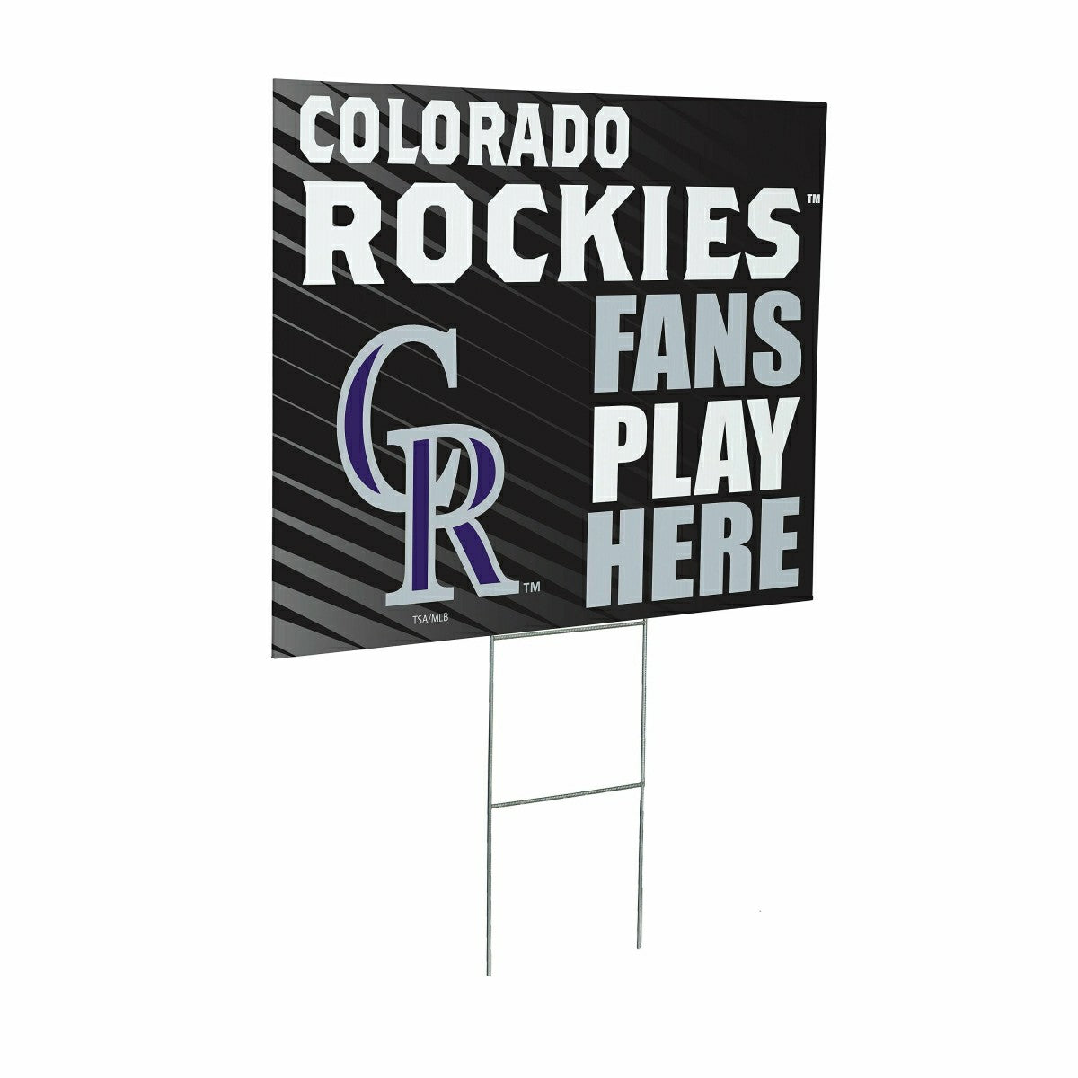 Colorado Rockies Coroplast Yard Sign "Fans Play Here", MLB, Home