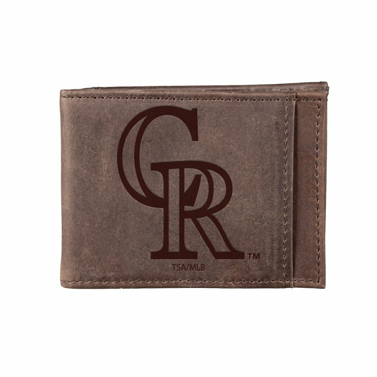 Colorado Rockies Front Pocket Wallet w/ RFID Blocking Brown, MLB, Home