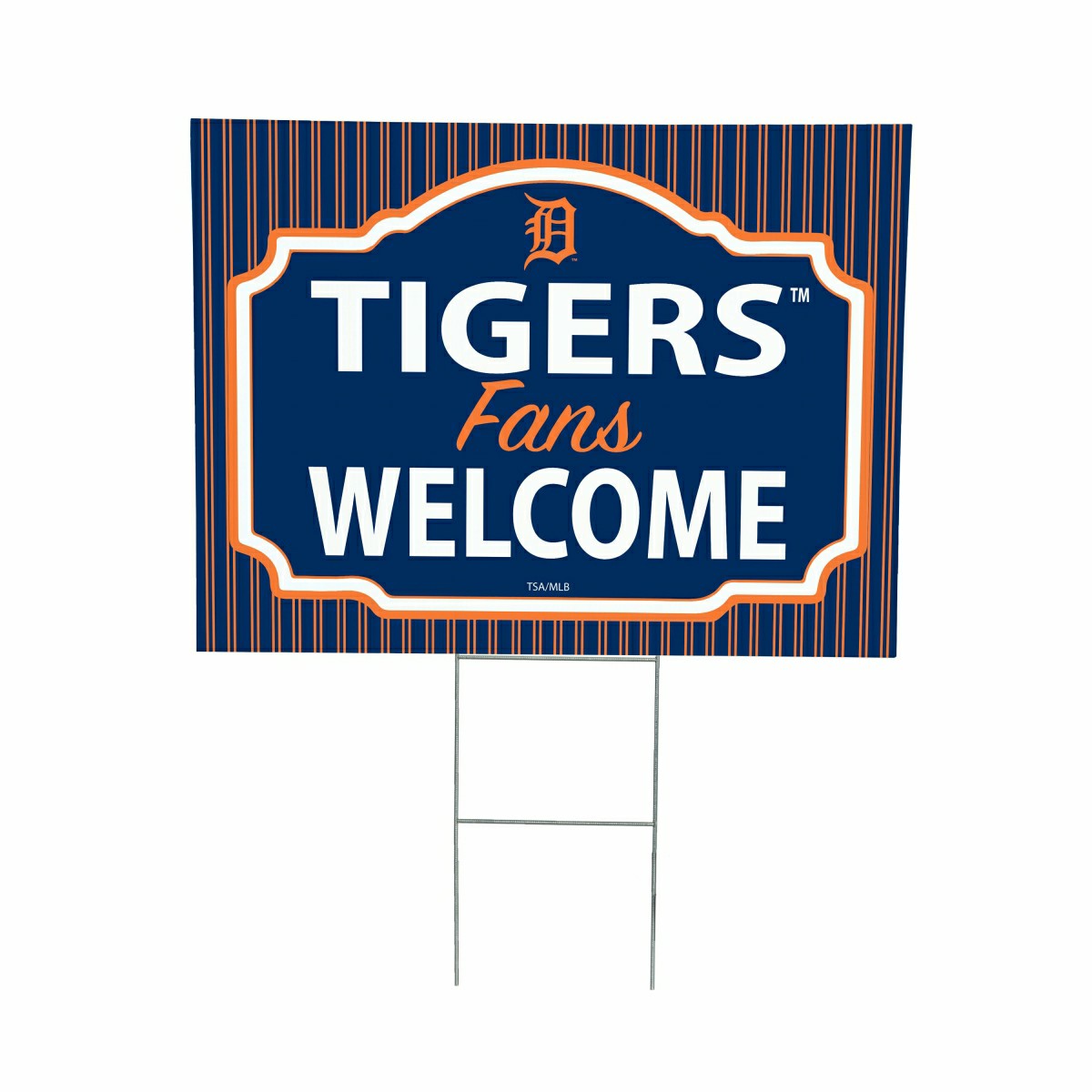 Detroit Tigers Coroplast Yard Sign, "Fans Welcome", MLB, Home