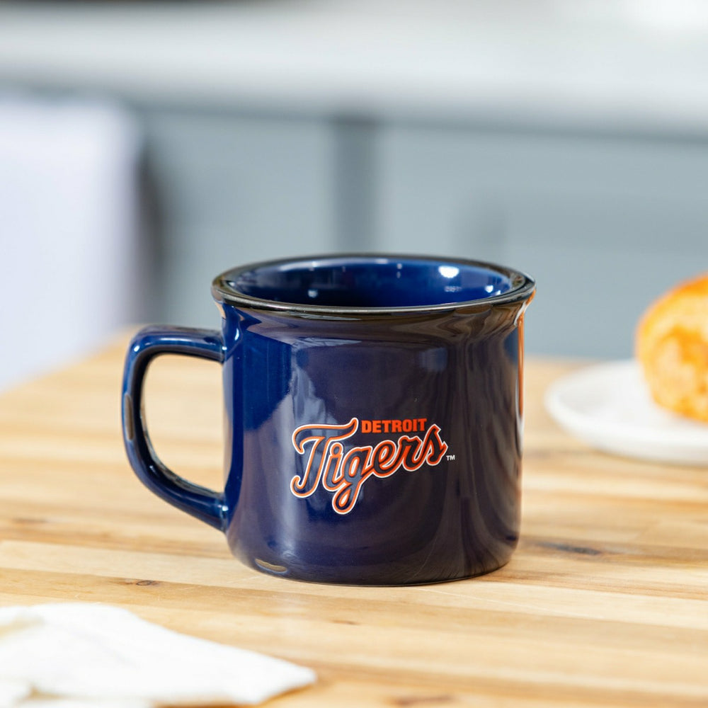 Detroit Tigers Ceramic Camp Cup with Enamel Finish, 14oz, MLB, Home