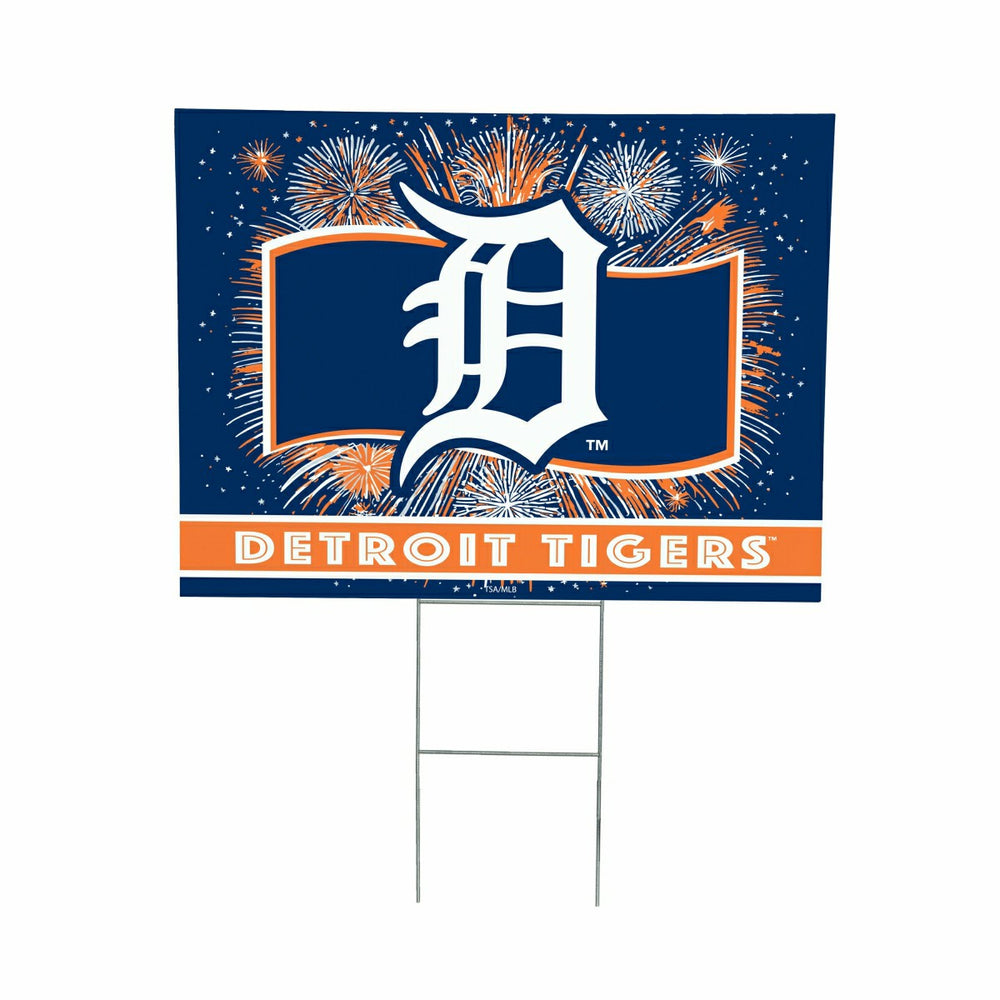 Detroit Tigers Yard Sign, Patriotic, MLB, Home