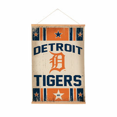 Detroit Tigers, Canvas Wall Tapestry, Medium, 36x24, MLB, Home