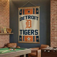 Detroit Tigers, Canvas Wall Tapestry, Large, 54x36, MLB, Home