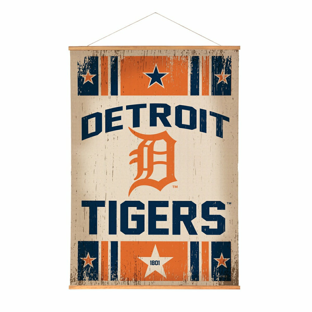Detroit Tigers, Canvas Wall Tapestry, Large, 54x36, MLB, Home