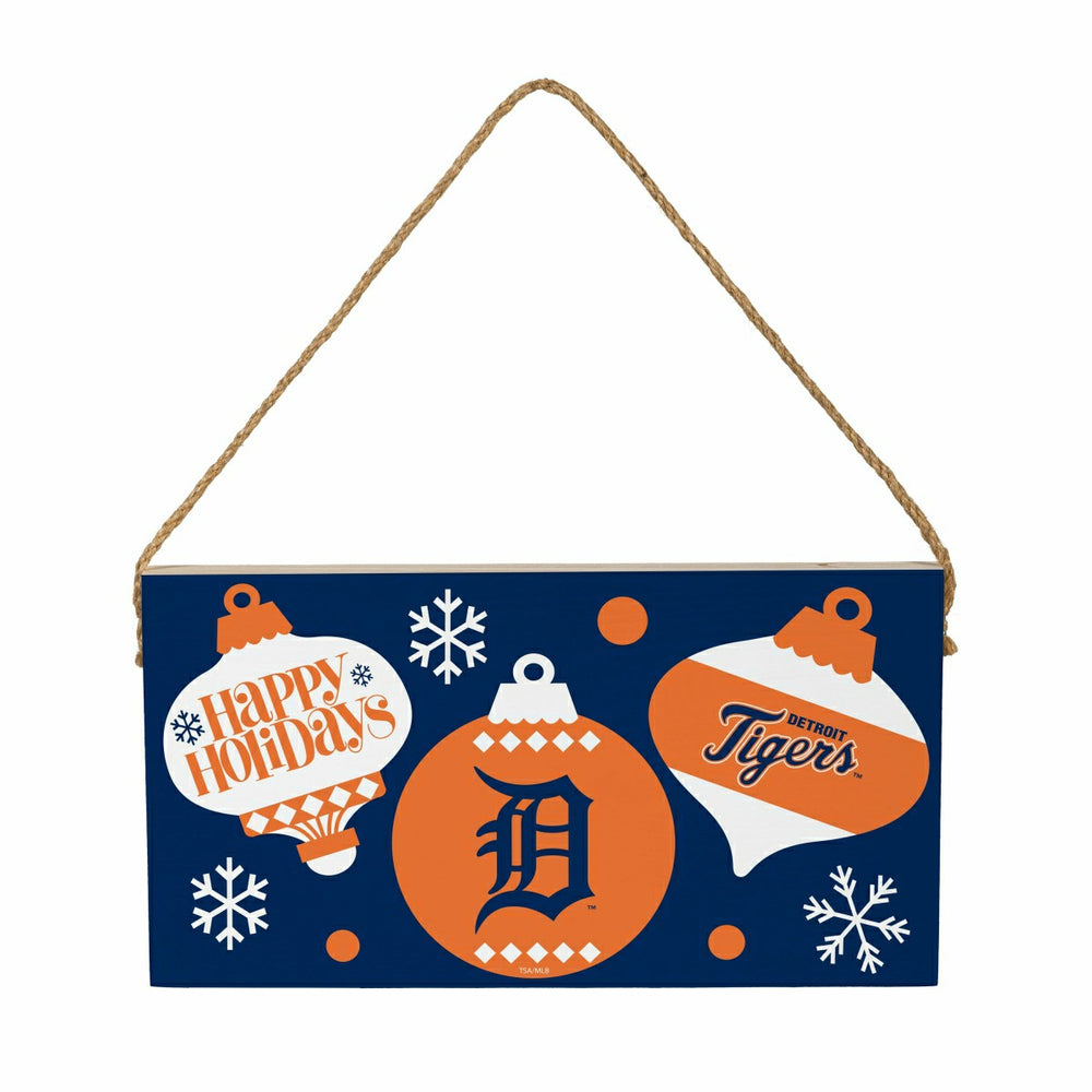 Detroit Tigers Holiday Wood Wall Sign, 6x11, MLB, Home