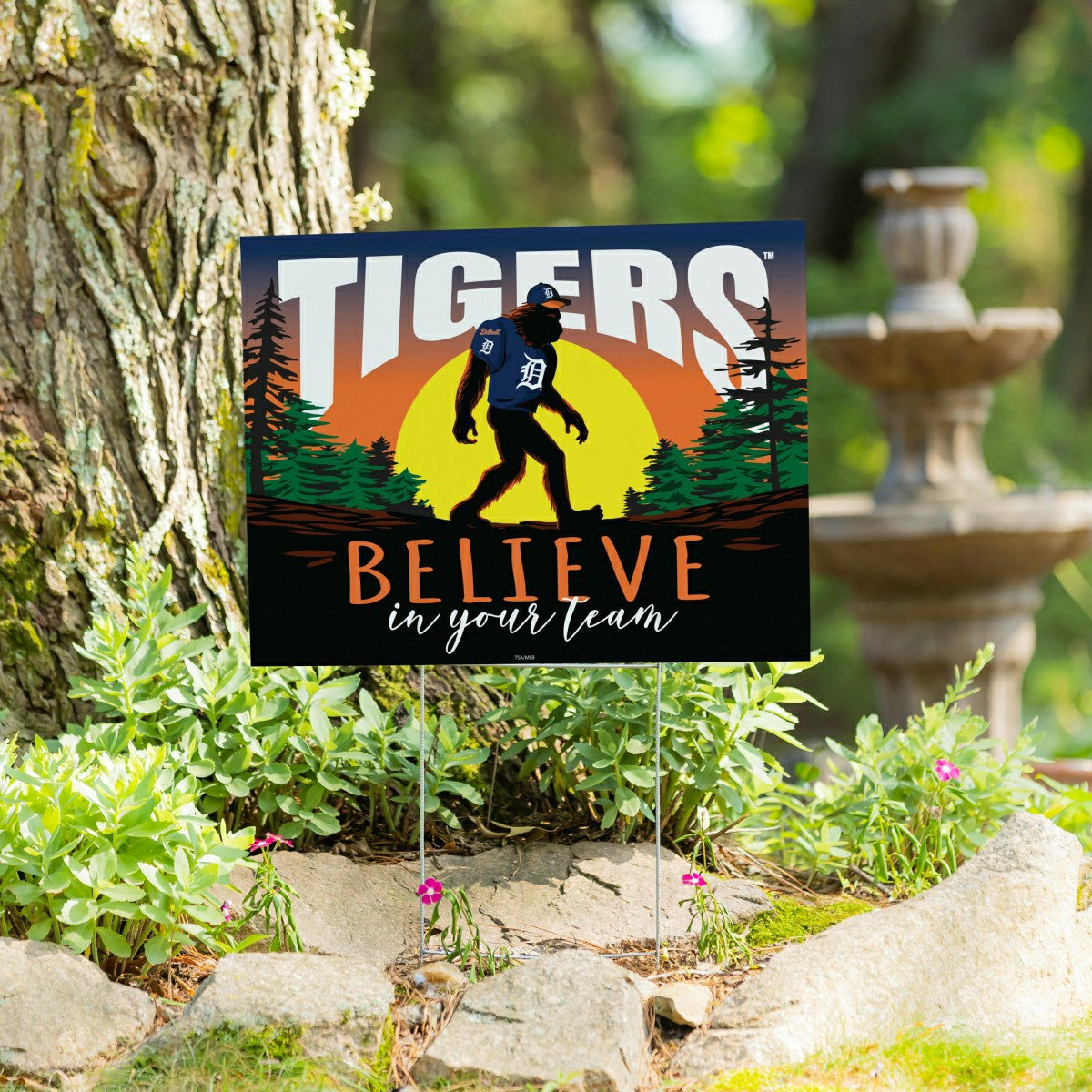 Detroit Tigers Yard Sign, Bigfoot, MLB, Home