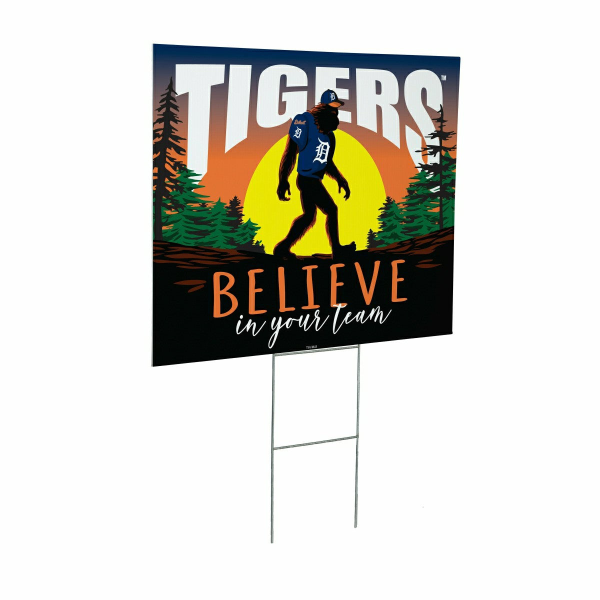 Detroit Tigers Yard Sign, Bigfoot, MLB, Home
