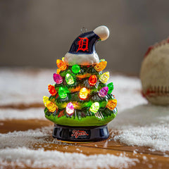 Detroit Tigers 4" Mini LED Tabletop Christmas Tree, Set of 2, MLB