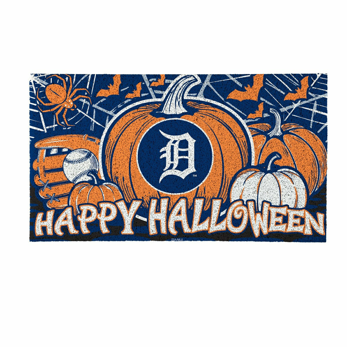 Detroit Tigers Halloween PVC Mat, 28"x16", MLB