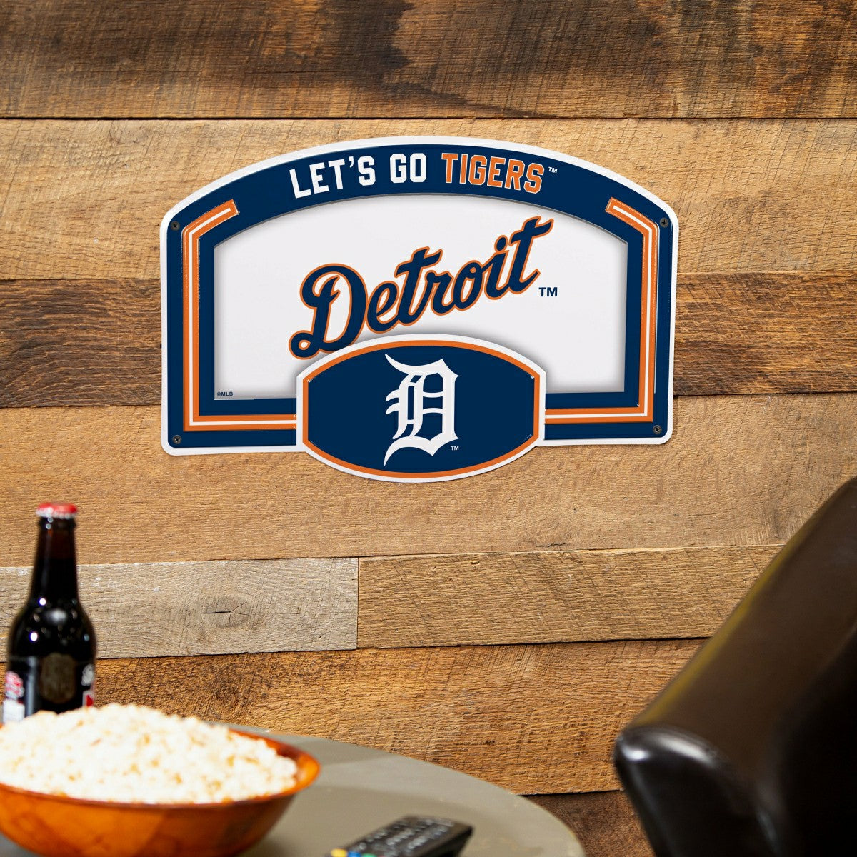 Detroit Tigers USA Embossed Steel Wall Sign, 11" x 17", MLB, Home