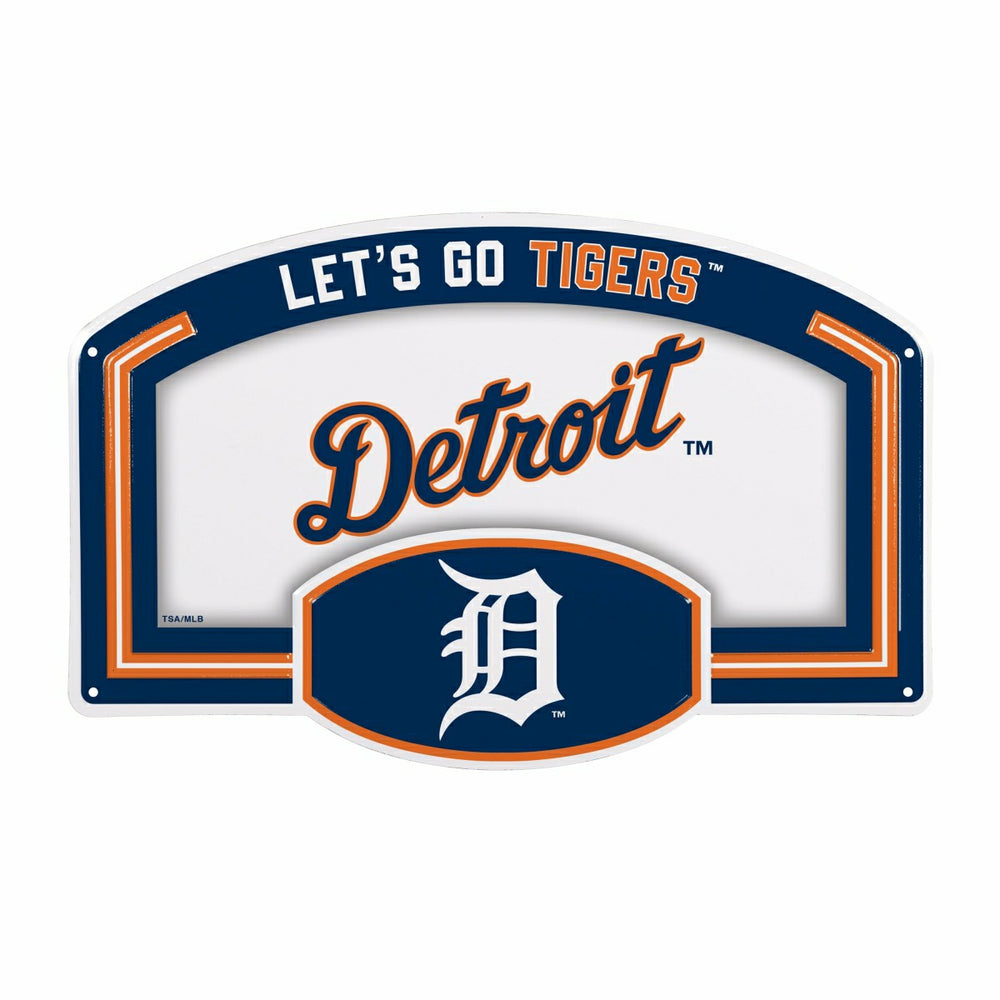 Detroit Tigers USA Embossed Steel Wall Sign, 11" x 17", MLB, Home