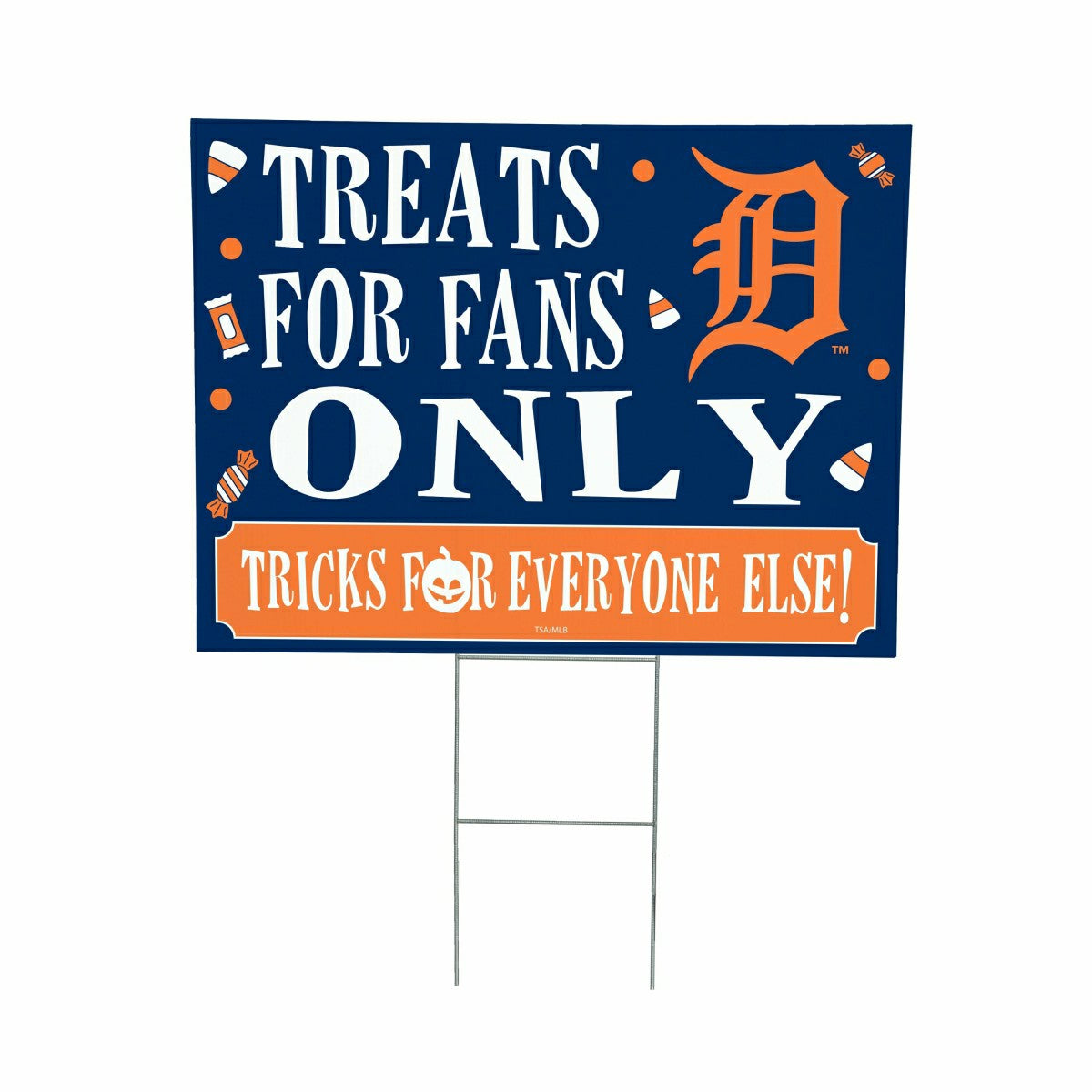 Detroit Tigers Yard Sign, Halloween Treats for Fans, MLB, Home