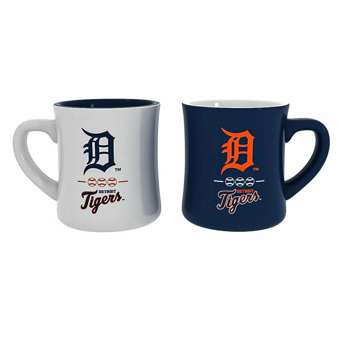 Detroit Tigers 10oz Ceramic Cup Set, 2pc, MLB, Home