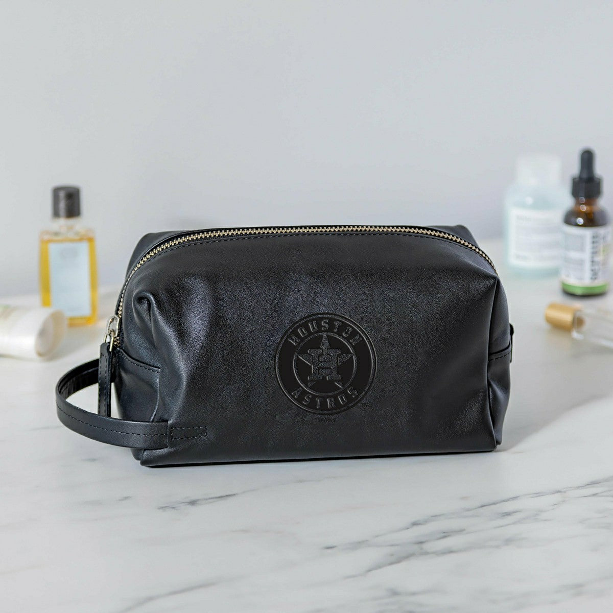 Houston Astros, Embossed Toiletry Bag, Black, MLB, Home